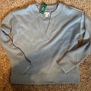 L.L. Bean Women's Light Blue Sweatshirt